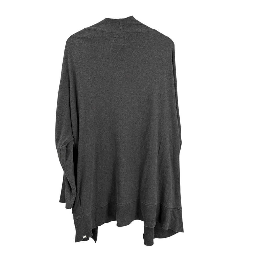 Pact Womens‎ Organic Cotton Cardigan L/XL Gray Open Front Dolman Sleeve Pockets - Picture 3 of 7